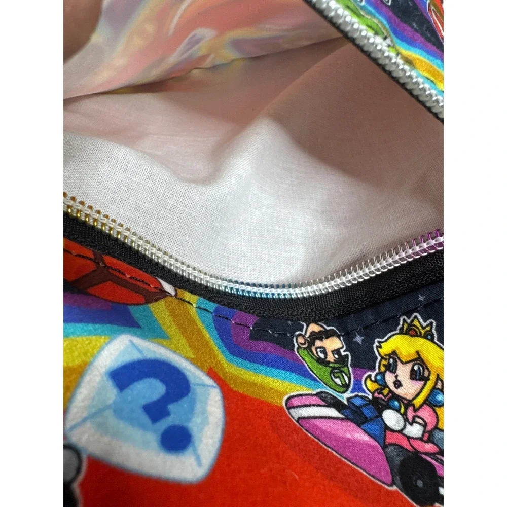 Mario Kart Rainbow Road Drawstring Backpack Handmade Cinch Bag New